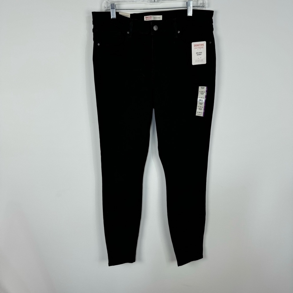 Levi's Mid Rise Skinny Black Denim Jeans